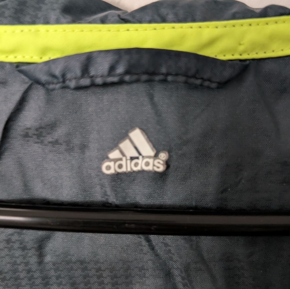 Adidas Men's Quarter‎ Zip Pullover Windbreaker Rain Jacket - Picture 2 of 5